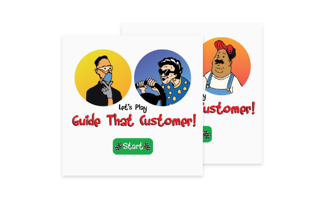 Guide That Customer eLearning game